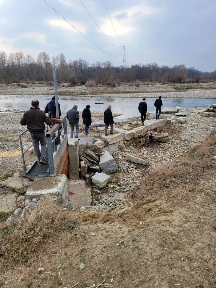 Un momento del sopralluogo