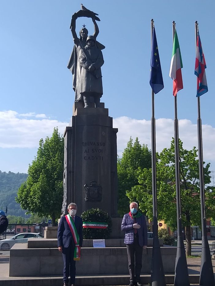 25 Aprile: il ricordo del sindaco di Chivasso Claudio Castello e di Vinicio Milani, presidente Anpi