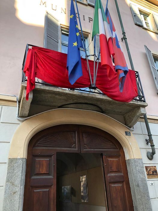 Il balcone del Municipio di Volpiano