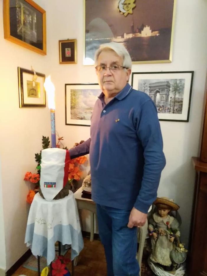 Il presidente dell'Anpi Pinerolo Riccardo Vercelli nella fiaccolata virtuale del 24 aprile 2020 Il presidente dell'Anpi Pinerolo Riccardo Vercelli nella fiaccolata virtuale del 24 aprile 2020