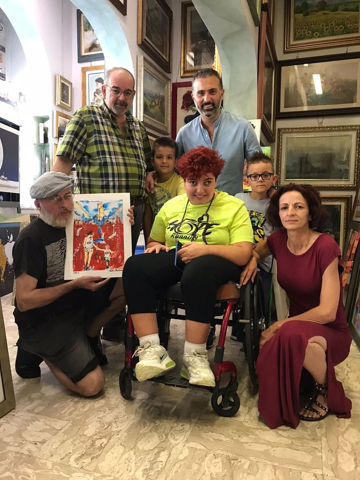 Il pittore Mauro Trucano regala un’opera  d’arte all’Asd Hope Running Onlus Il pittore Mauro Trucano regala un’opera  d’arte all’Asd Hope Running Onlus