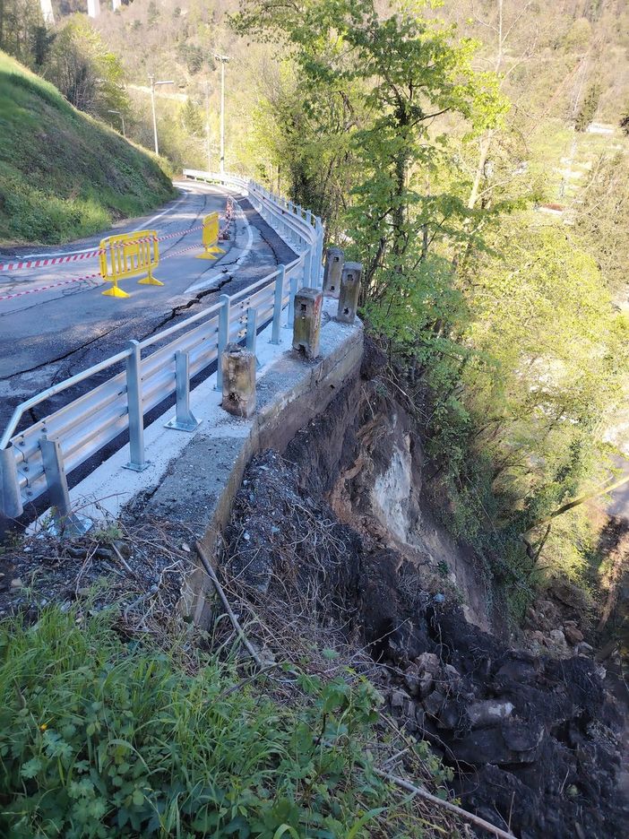 Strada chiusa nella zona di Chiomonte