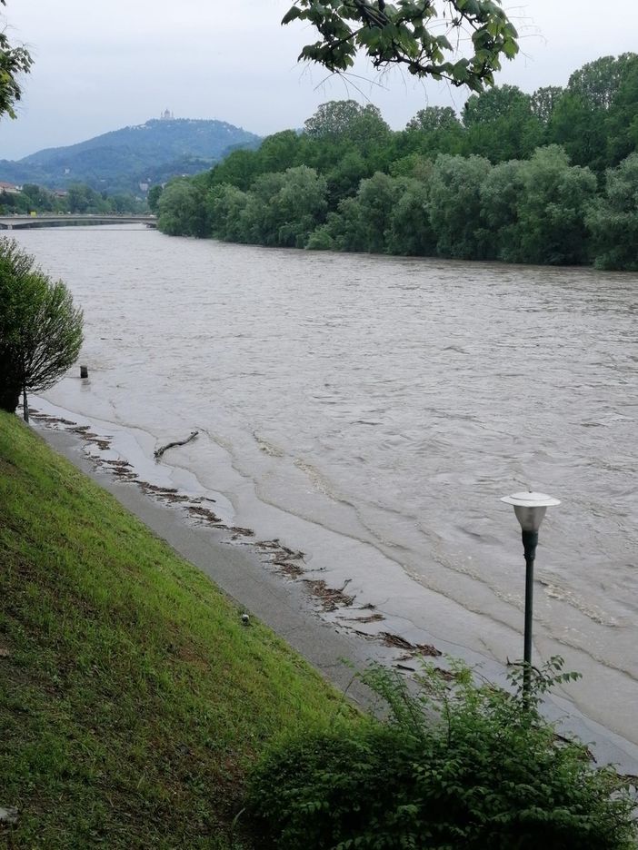 fiumi in piena per il maltempo