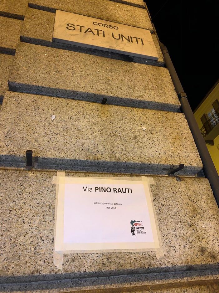 Ancora nuove targhe nelle vie di Torino: dopo i militanti LGBT si sono mossi quelli di destra