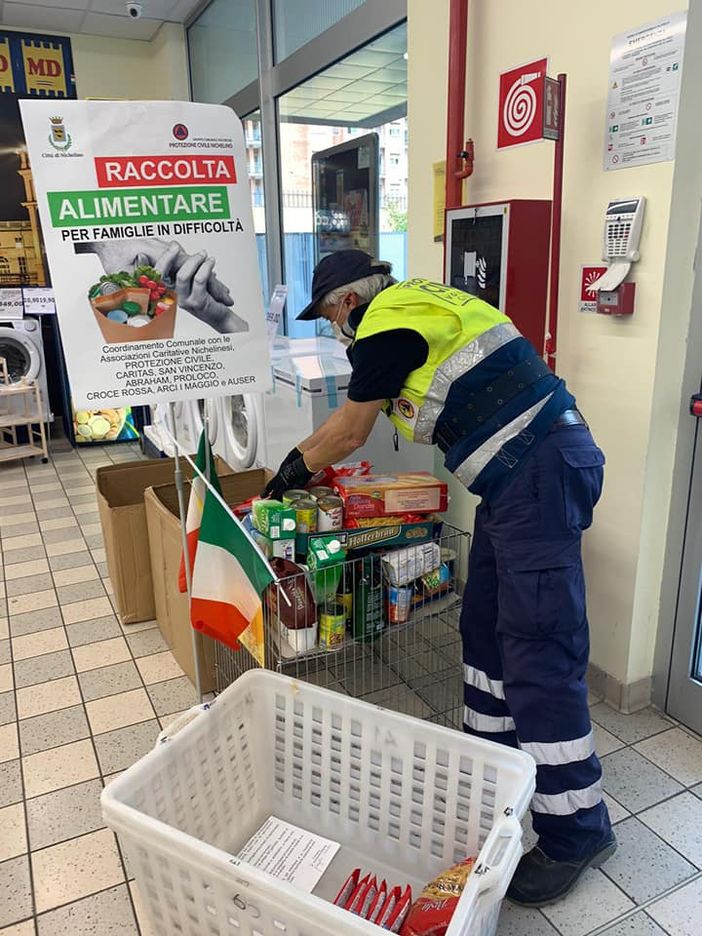 La Protezione Civile di Nichelino continua la distribuzione di cibo solidale
