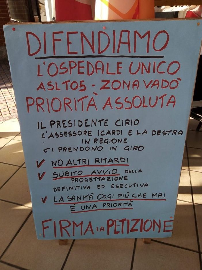locandina Pd per ospedale a Vadò