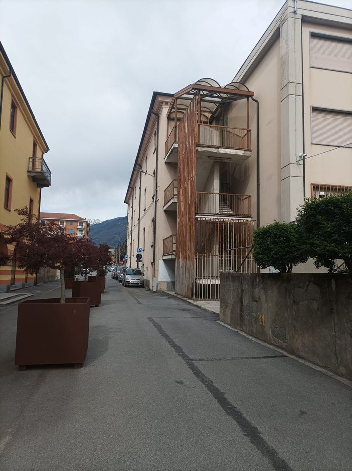 Le scale dell’ex Alberti di Luserna San Giovanni