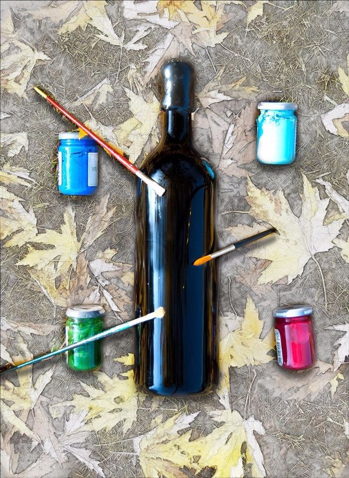 Una magnum di Freisa di Chieri come tela d'artista