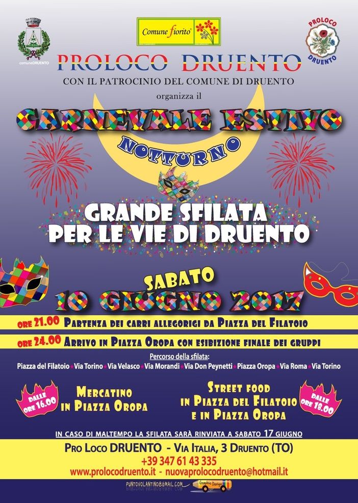 Druento prepara il suo carnevale speciale: estivo e notturno