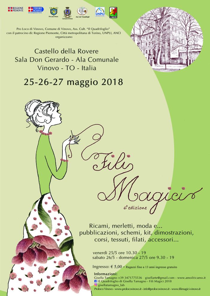 Al Castello di Vinovo torna l'appuntamento con la mostra "Fili Magici"