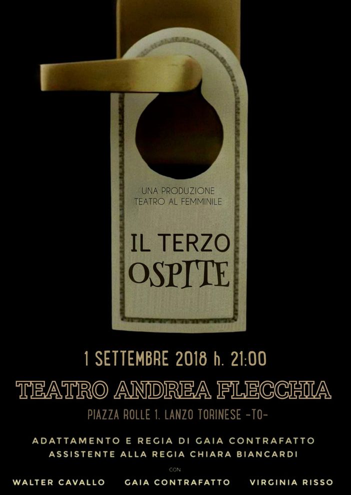 Lanzo, il 1° settembre appuntamento con "Il terzo ospite"