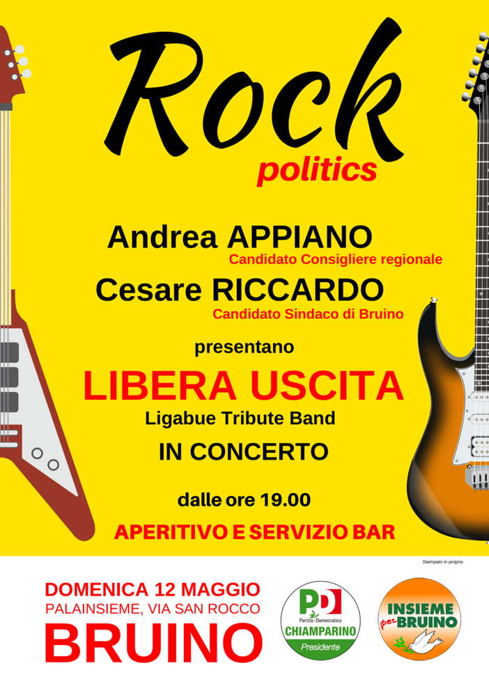 Rock Politics, a Bruino una serata di musica e politica
