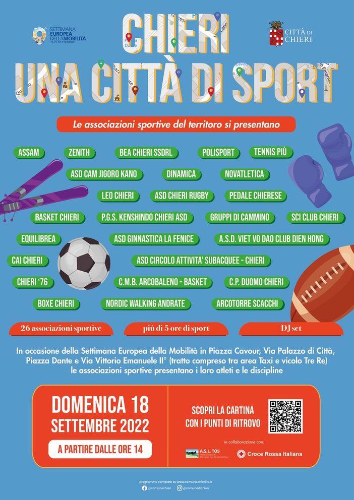 Domenica prossima Chieri diventa "Una città per lo sport" Domenica prossima Chieri diventa "Una città per lo sport"