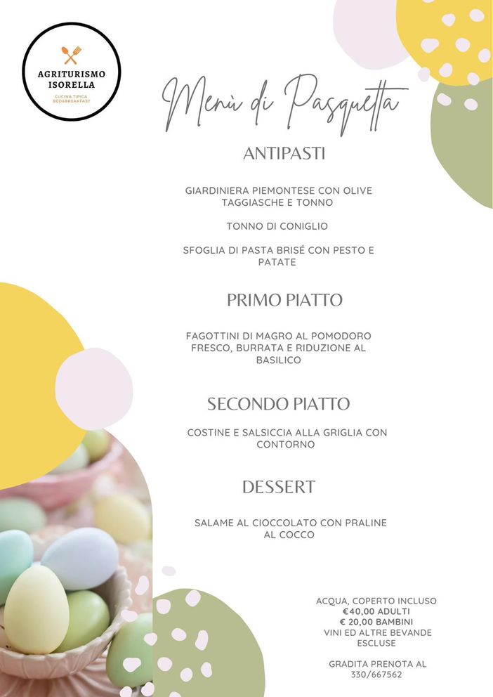 Pasquetta in Campagna: il gusto della tradizione all'Agriturismo Isorella