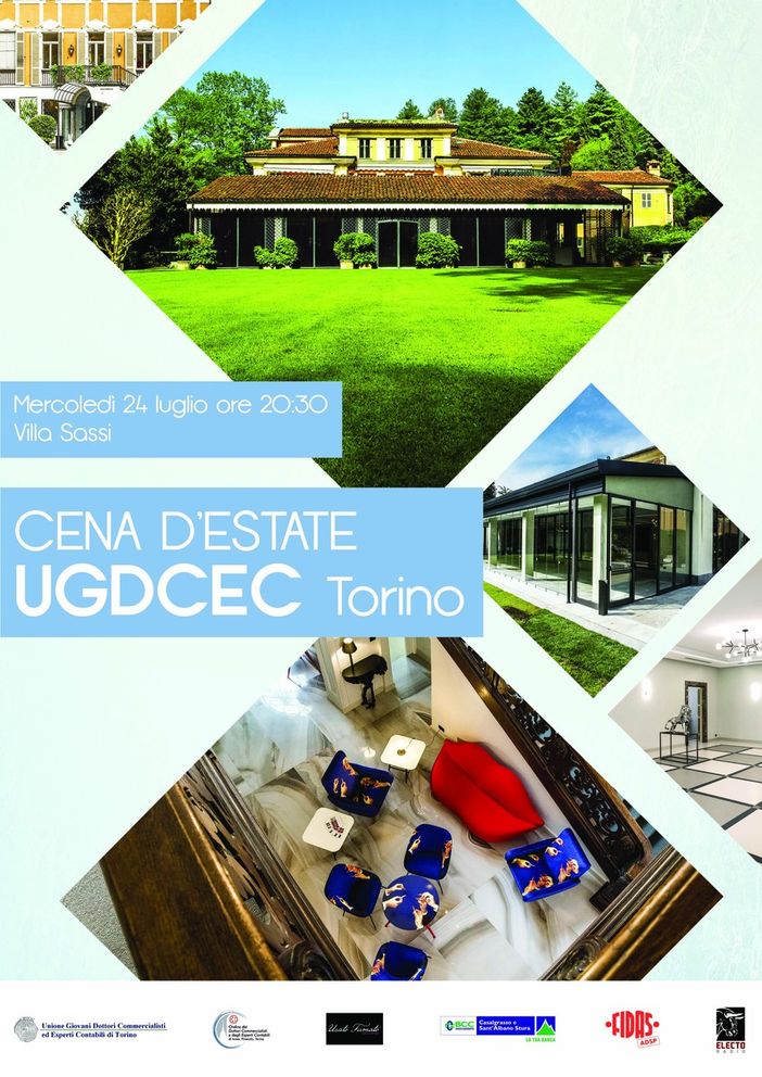 Il 24 luglio la cena estiva dei Giovani Dottori Commercialisti di Torino