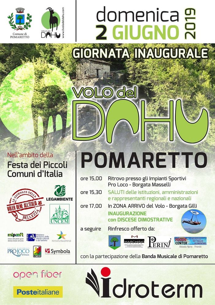 A Pomaretto domenica la festa nazionale dei piccoli Comuni