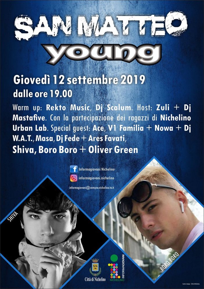 Il 12 settembre a Nichelino appuntamento con San Matteo Young