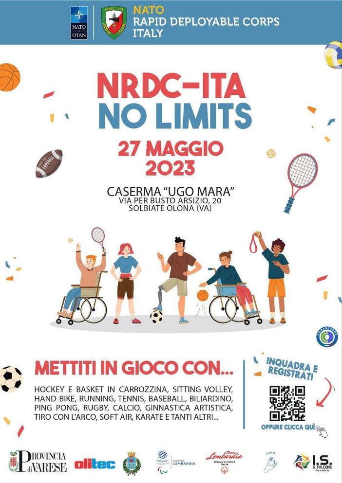 Sabato al via la prima edizione di “NRDC ITA No Limits” presso la Caserma “Ugo Mara” di Solbiate Olona Sabato al via la prima edizione di “NRDC ITA No Limits” presso la Caserma “Ugo Mara” di Solbiate Olona