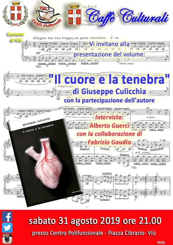 Giuseppe Culicchia a Viù per presentare il suo "Il Cuore e la tenebra" Giuseppe Culicchia a Viù per presentare il suo "Il Cuore e la tenebra"