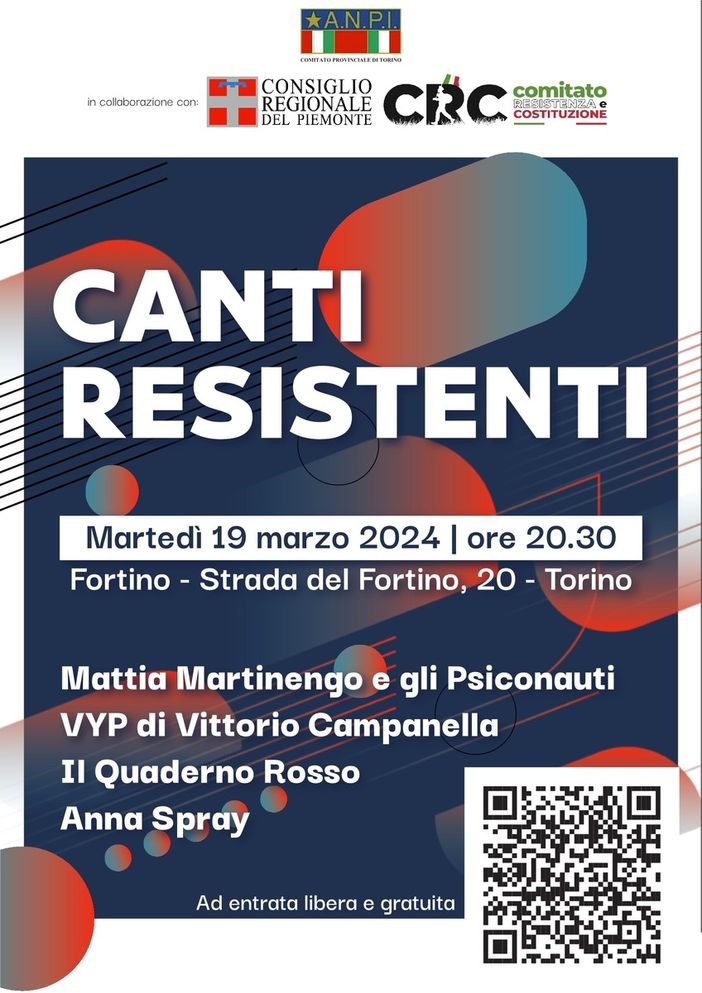 L'Anpi celebra gli 80 anni della Resistenza con un doppio concerto L'Anpi celebra gli 80 anni della Resistenza con un doppio concerto
