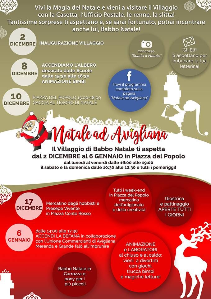Natale ad Avigliana tutti i giorni in piazza del Popolo dal 2 dicembre al 6 gennaio Natale ad Avigliana tutti i giorni in piazza del Popolo dal 2 dicembre al 6 gennaio