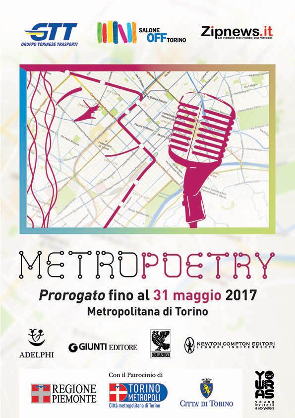 Metro Poetry inserito nel programma del Salone del Libro-Salone Off Metro Poetry inserito nel programma del Salone del Libro-Salone Off