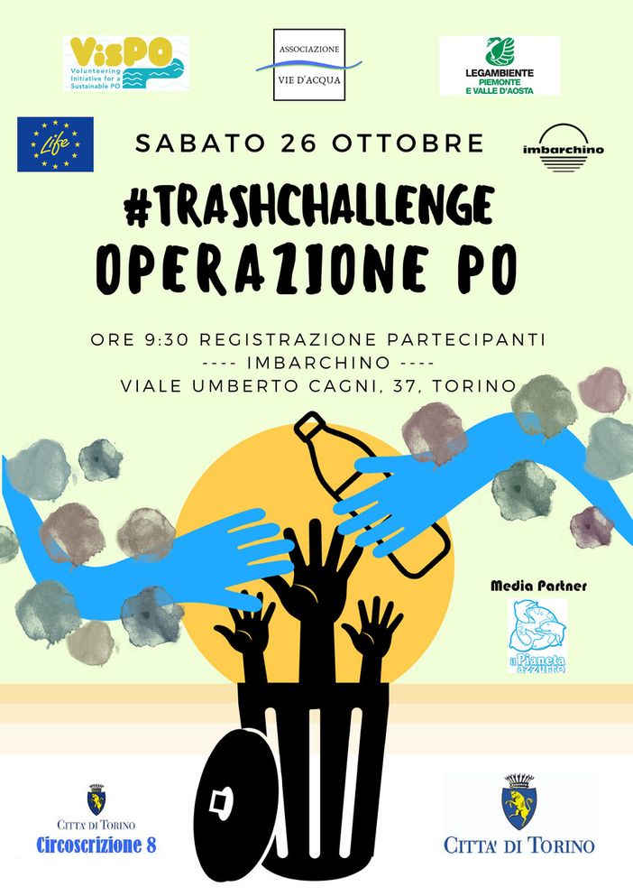 Sabato 26 l'iniziativa “#trashchallenge – Operazione Po”