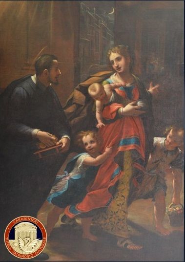 Dipinto di Giovanni Battista Paggi restituito allo Stato dai Carabinieri di Torino Dipinto di Giovanni Battista Paggi restituito allo Stato dai Carabinieri di Torino