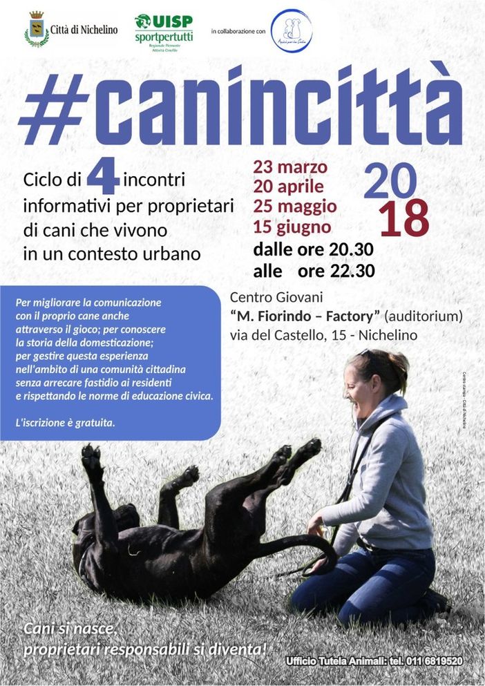 Nichelino, domani parte l'iniziativa “#Canincittà” Nichelino, domani parte l'iniziativa “#Canincittà”