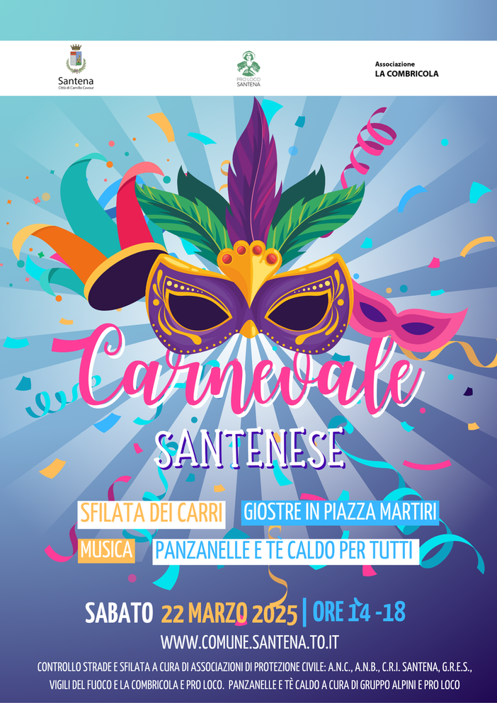 Conto alla rovescia a Santena per il ritorno del Carnevale Conto alla rovescia a Santena per il ritorno del Carnevale