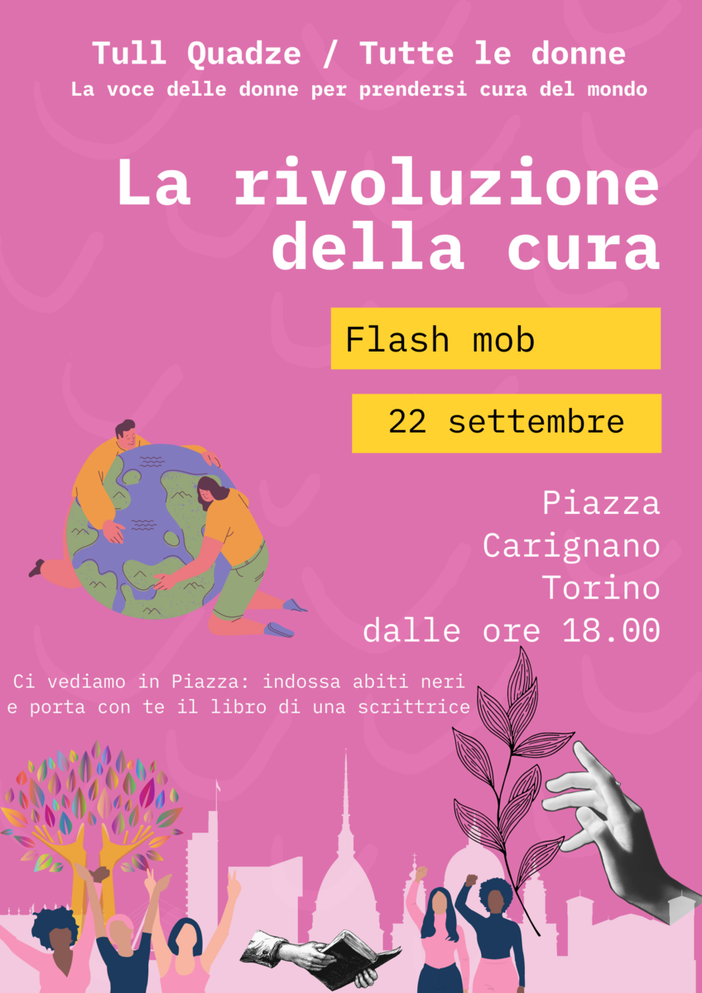 Stasera in piazza Carignano il flash mob &quot;La rivoluzione della cura&quot;