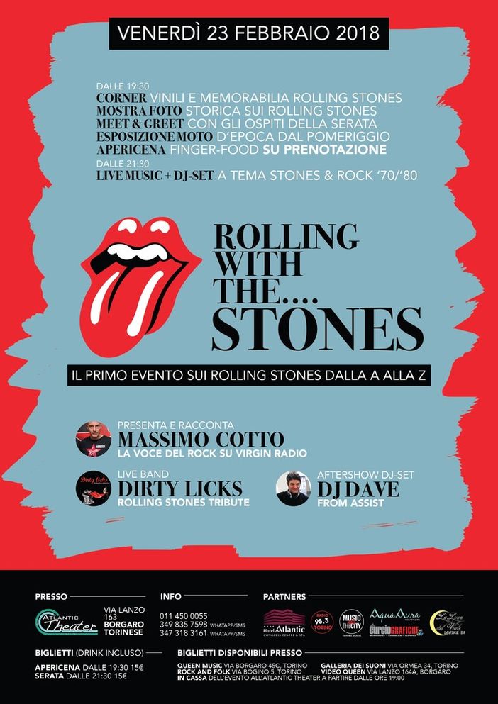 Rolling with the Stones a Borgaro: serata rimandata al 6 aprile