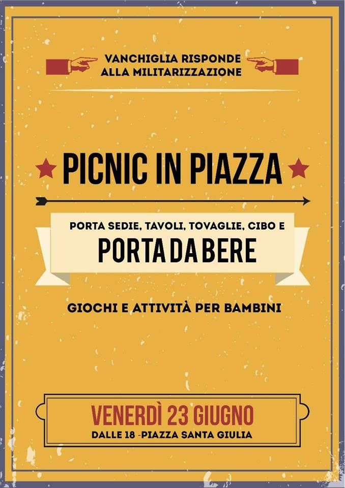 Piazza Santa Giulia, “pic-nic” per superare la tensione