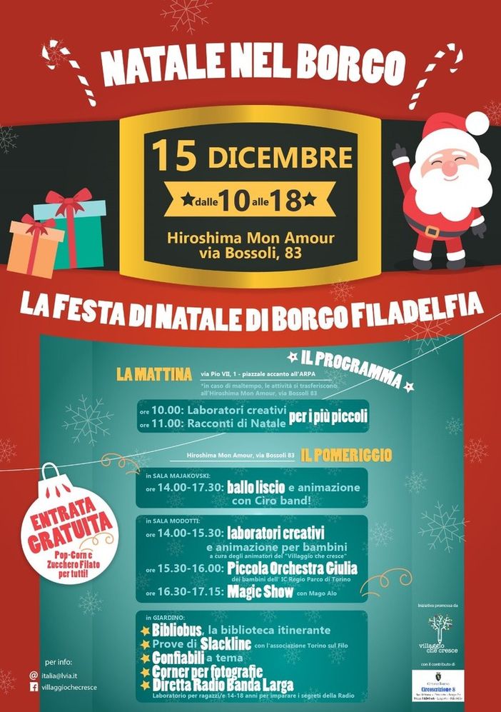 Un festa di Natale speciale per il quartiere Borgo Filadelfia