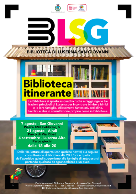 La Biblioteca di Luserna San Giovanni diventa itinerante