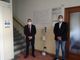 Nella foto il Sindaco Loris Giovanni Lovera con il  Direttore Generale dell'azienda donatrice Fabio Salomone