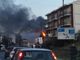 L'incendio scoppiato in città
