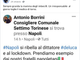 Il post del consigliere Borrini a seguito dei fatti di Napoli