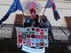 Le coperte solidali esposte lo scorso week end