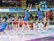 Piva contro il muro di Cambi e Polder (foto Lega Volley Femminile)