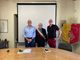 Da sinistra Ezio Bruno, Adriano Miglio e Julien Burel nella presentazione di ieri