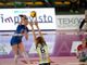 Ungureanu, mvp del match con Vallefoglia, contro il muro di Cecconello (foto Lega Volley)