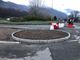 La rotonda in fase di costruzione