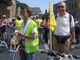Piero Quaglia (a destra) alla manifestazione nazionale di Salvaiciclisti a Roma