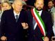 Bruno Lazzarini con la fascia tricolore all’inaugurazione del Centro Anziani di Roure