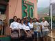 Da sinistra a destra Ilaria Poetto, Valeria Poetto, Lorena Davit, Sabrina Secci, Giovanni Poetto, Francesca Alunni, Gilbert Davit, Oussman Sowe e Daniele Romagnolo alla festa dei 30 anni nel 2018