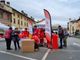 I volontari della Cri in piazza a Vigone