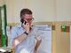 Cerato al telefono ai seggi, dopo la vittoria