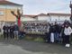 I lavoratori in presidio di fronte all’Aimaretti di Villafranca Piemonte