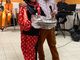 Un momento della Festa di carnevale con il presidente Mark Collet